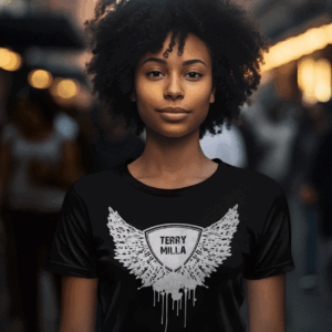 Terry Milla "Wings" T-Shirt Black